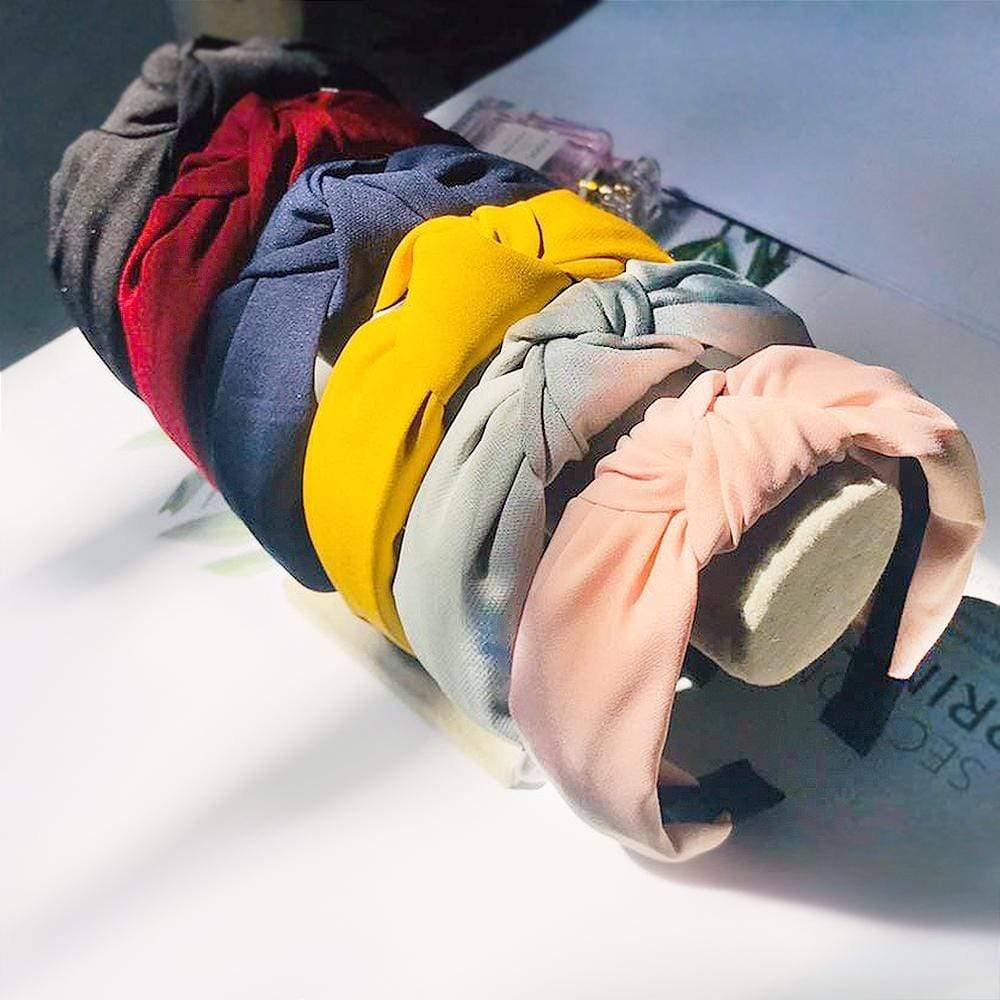 Headband Knot Hair Hoop For Women Simple Cotton Fabric Cross Pearl  Girls Hairband Hair Accessories DSFG05