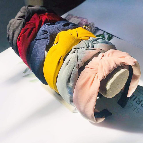 Headband Knot Hair Hoop For Women Simple Cotton Fabric Cross Pearl  Girls Hairband Hair Accessories DSFG05