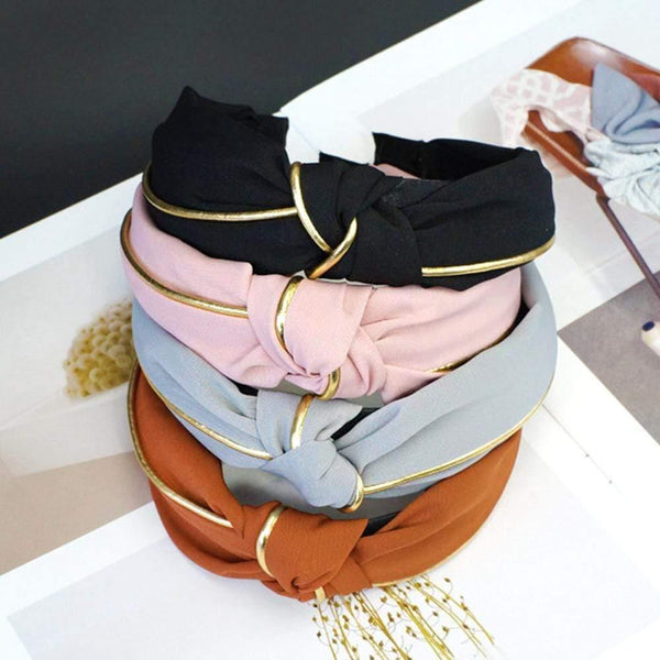 Headband Knot Hair Hoop For Women Simple Cotton Fabric Cross Pearl  Girls Hairband Hair Accessories DSFG05