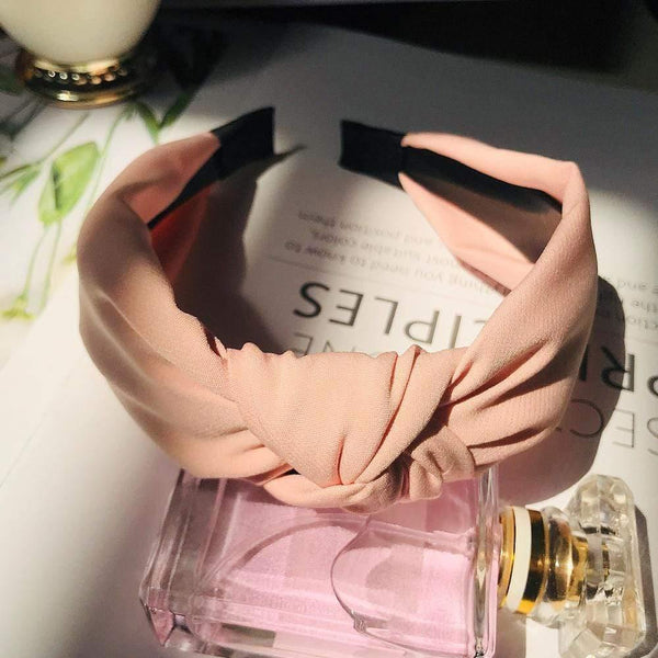 Headband Knot Hair Hoop For Women Simple Cotton Fabric Cross Pearl  Girls Hairband Hair Accessories DSFG05