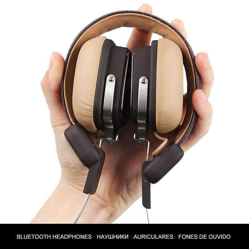 Planet Gates Beige Headphone Bluetooth Headset Headphones Bluetooth 4.1 Metal Stereo Wireless Headphones With Mic For iPhone Xiaomi Phone