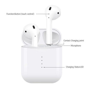 Planet Gates Headphone Mini Tws i10 Earphone Latest Bt 5.0 True Wireless Earbuds 4 Hours Long Working Play Time