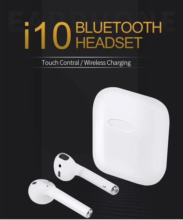 Planet Gates Headphone Mini Tws i10 Earphone Latest Bt 5.0 True Wireless Earbuds 4 Hours Long Working Play Time