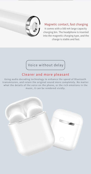 Planet Gates Headphone Mini Tws i10 Earphone Latest Bt 5.0 True Wireless Earbuds 4 Hours Long Working Play Time