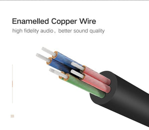 Planet Gates Headphone Splitter, 3.5mm Audio Stereo Y Splitter Extension Cable Male to Female Dual Headphone Jack Adapter for Earphone