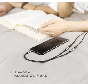 Planet Gates Headphone Splitter, 3.5mm Audio Stereo Y Splitter Extension Cable Male to Female Dual Headphone Jack Adapter for Earphone