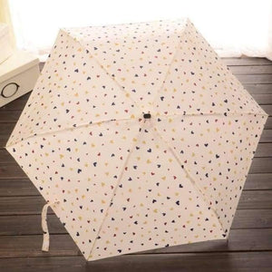 Pocket Umbrella Hot Sale 190G Super Light And Small Foldable Umbrellas Rain Women Mini Sun Parasol Kids Travel Umbrella - Heart
