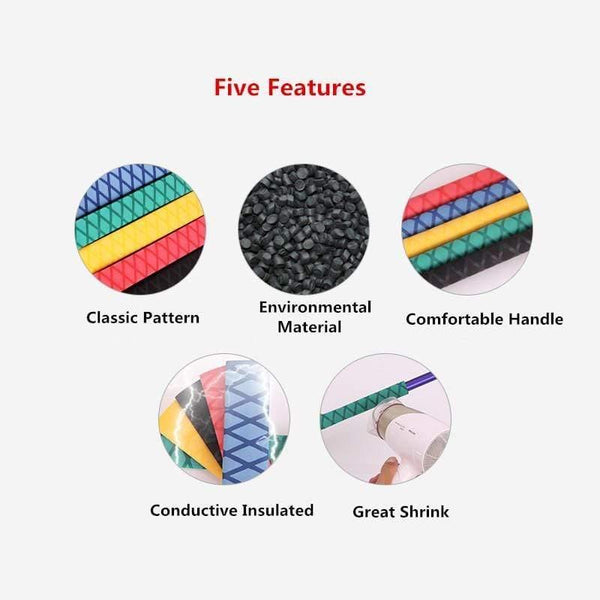 Planet Gates Heat Shrink Tube Fishing Rod Handle Grip 1M Nonslip Insulation Tubing Sleeve for Golf Tennis Badminton Rackets 5 Color