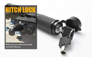 Planet Gates Heavy Duty 5/8" Trailer Hitch Pin Lock Plum Blossom Lock Core 2 Keys & Rubber Cap for Class III, IV, V Hitch Receiver