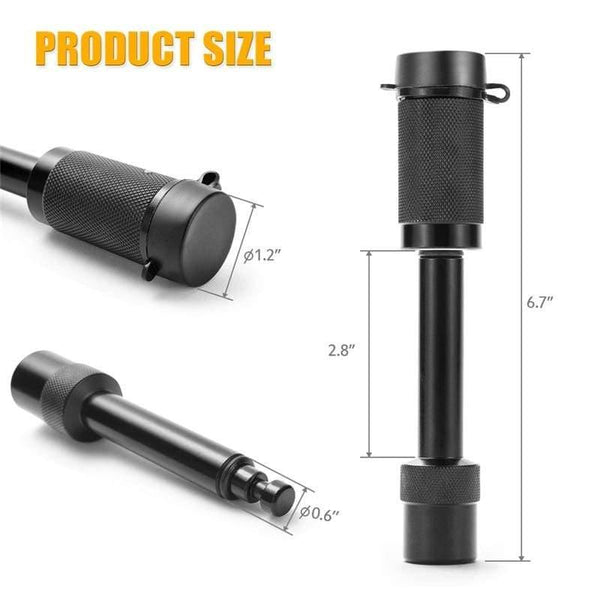 Planet Gates Heavy Duty 5/8" Trailer Hitch Pin Lock Plum Blossom Lock Core 2 Keys & Rubber Cap for Class III, IV, V Hitch Receiver