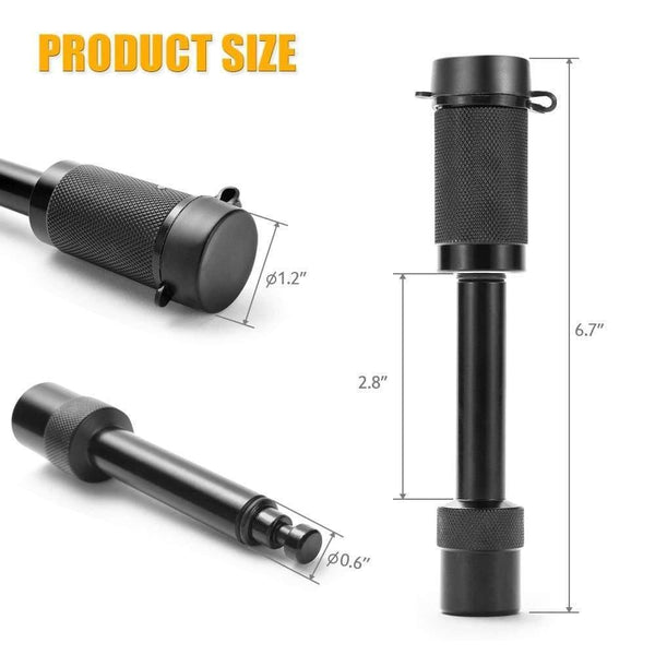 Planet Gates Heavy Duty 5/8" Trailer Hitch Pin Lock Plum Blossom Lock Core 2 Keys & Rubber Cap for Class III, IV, V Hitch Receiver