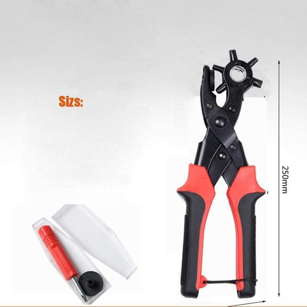 Planet Gates Heavy Duty Leather Belt Hole Punch Plier Eyelet Puncher Revolve Sewing Machine Bag Setter Tool Watchband Household Strap leather
