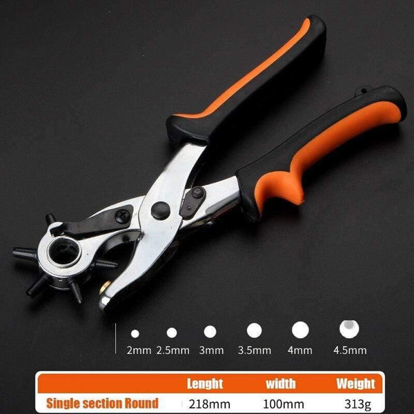 Planet Gates Heavy Duty Leather Belt Hole Punch Plier Eyelet Puncher Revolve Sewing Machine Bag Setter Tool Watchband Household Strap leather