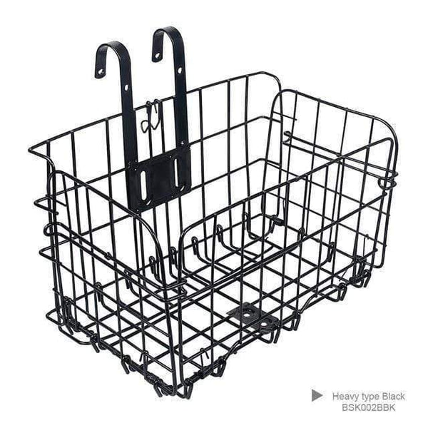 Planet Gates Heavy type Black / China Bicycle Basket Handlebar Pannier Cycling Carryings Iron Casing Pouch Cycle Luggage Bag Heavy Duty / Basic Type Options