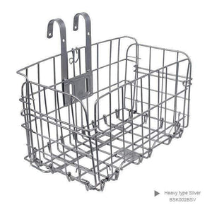 Planet Gates Heavy type Silver / China Bicycle Basket Handlebar Pannier Cycling Carryings Iron Casing Pouch Cycle Luggage Bag Heavy Duty / Basic Type Options