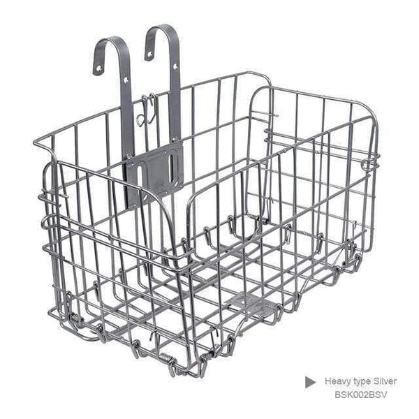 Planet Gates Heavy type Silver / China Bicycle Basket Handlebar Pannier Cycling Carryings Iron Casing Pouch Cycle Luggage Bag Heavy Duty / Basic Type Options