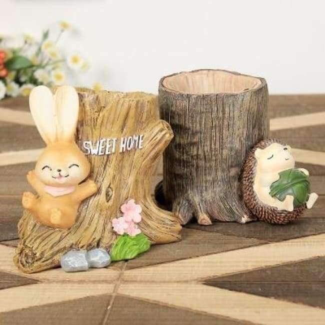 Planet Gates Hedgehog / China Cute Pen Holder Rabbit/Cactus/Unicorn Pencil Holder Kawaii Desk Accessories Office Stationery Desk Organizer