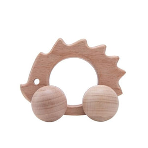Planet Gates Hedgehog style Wooden Child Block For Babies BPA Free Organic Beech Animal Shape Baby Toy Car Montessori Toys Brain Game Handmade Crafts Gifts