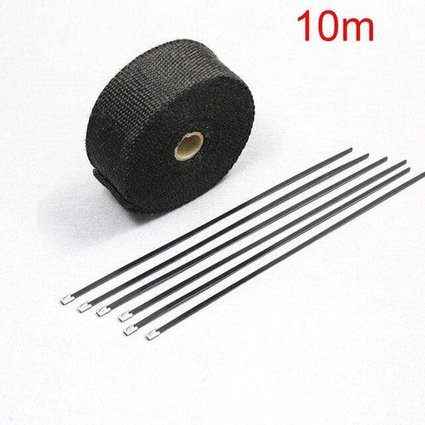 Planet Gates HEI-10M Motorcycle Exhaust Pipe Protection Heat Shield Insulat Wrap For KAWASAKI Vulcan 900 Zzr 400 Er6F Vulcan 800 Ninja 650 Zx6R 2006