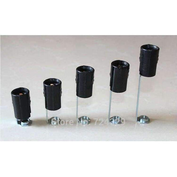 Planet Gates Height 43mm / E14 Black Lamp Bases E14 Candle Lamp Holders Edison Screw Caps Pendant Light Lamps Socket DIY Light Accessories 12CS free shipping