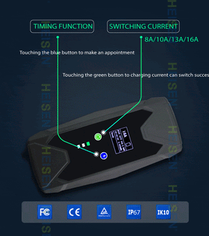 Planet Gates HEISEN 16A adjustable Type 2 Setable EU Electric Car Iec 62196 EV Charger Controller