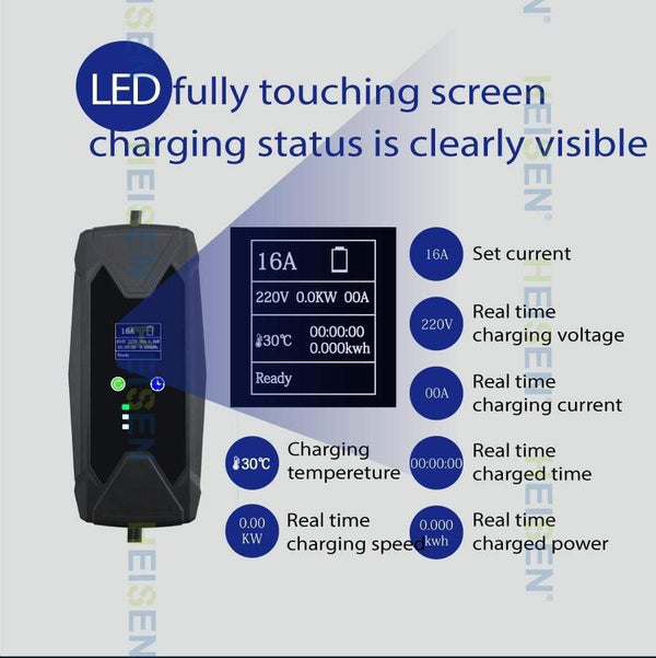 Planet Gates HEISEN 16A adjustable Type 2 Setable EU Electric Car Iec 62196 EV Charger Controller