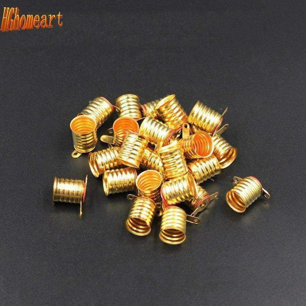 Planet Gates HGhomeart 50pcs Mini E10 Lamp Socket Lighting Accessories Lamp Fitting Pure Copper Lampholder Holder E10 Holder for Light Bulbs