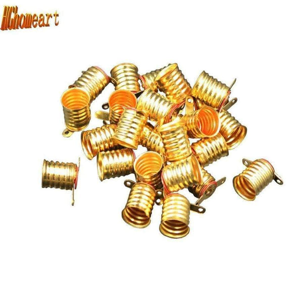 Planet Gates HGhomeart 50pcs Mini E10 Lamp Socket Lighting Accessories Lamp Fitting Pure Copper Lampholder Holder E10 Holder for Light Bulbs