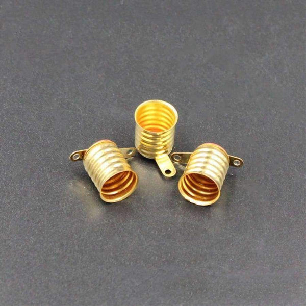 Planet Gates HGhomeart 50pcs Mini E10 Lamp Socket Lighting Accessories Lamp Fitting Pure Copper Lampholder Holder E10 Holder for Light Bulbs