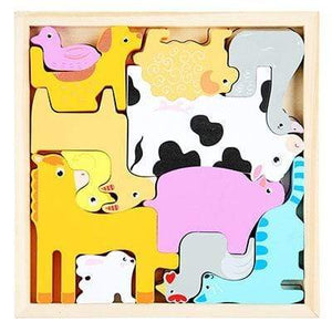 Planet Gates HH013 Colorful 3D Puzzle Wooden Toys High Quality Tangram Math Toys Jigsaw Game Children Preschool Imagination Educational Toy