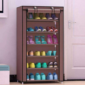 Planet Gates HH341800CO / China Thicken Non-woven Cloth Seven Layers Dustproof Shoe Cabinet Creative DIY Assembly Shoe Storage Shelf Simple Shoe Rack Furniture