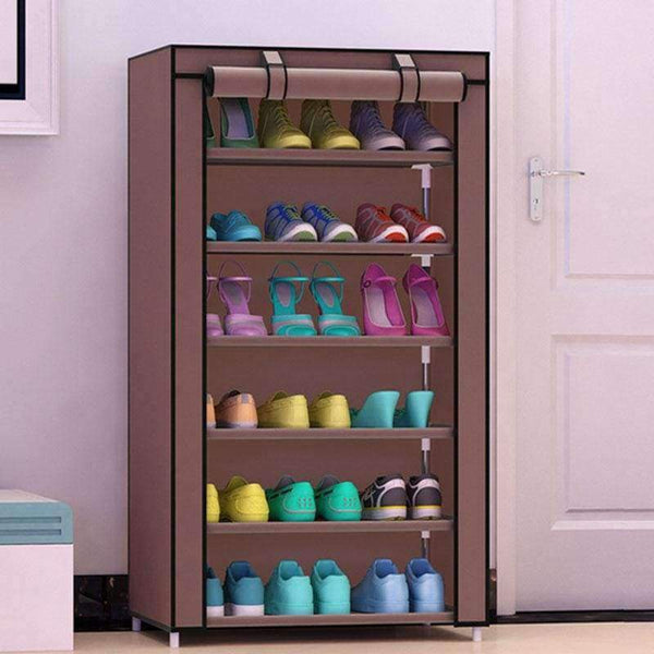 Planet Gates HH341800CO / China Thicken Non-woven Cloth Seven Layers Dustproof Shoe Cabinet Creative DIY Assembly Shoe Storage Shelf Simple Shoe Rack Furniture