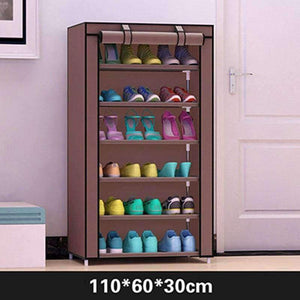 Planet Gates HH341800CO / China Thicken Non-woven Cloth Seven Layers Dustproof Shoe Cabinet Creative DIY Assembly Shoe Storage Shelf Simple Shoe Rack Furniture