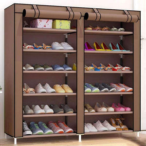 Planet Gates HH341900CS1 / China Large Capacity Shoes Storage Cabinet Double Rows Shoes Organizer Rack Home Furniture DIY Dust-proof Shoes Shelves Space Saver