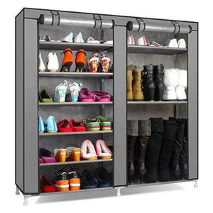 Planet Gates HH341900CS6 / China Large Capacity Shoes Storage Cabinet Double Rows Shoes Organizer Rack Home Furniture DIY Dust-proof Shoes Shelves Space Saver