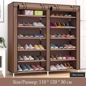 Planet Gates HH341900CS7 / China Large Capacity Shoes Storage Cabinet Double Rows Shoes Organizer Rack Home Furniture DIY Dust-proof Shoes Shelves Space Saver