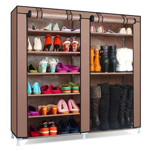 Planet Gates HH341900CS8 / China Large Capacity Shoes Storage Cabinet Double Rows Shoes Organizer Rack Home Furniture DIY Dust-proof Shoes Shelves Space Saver