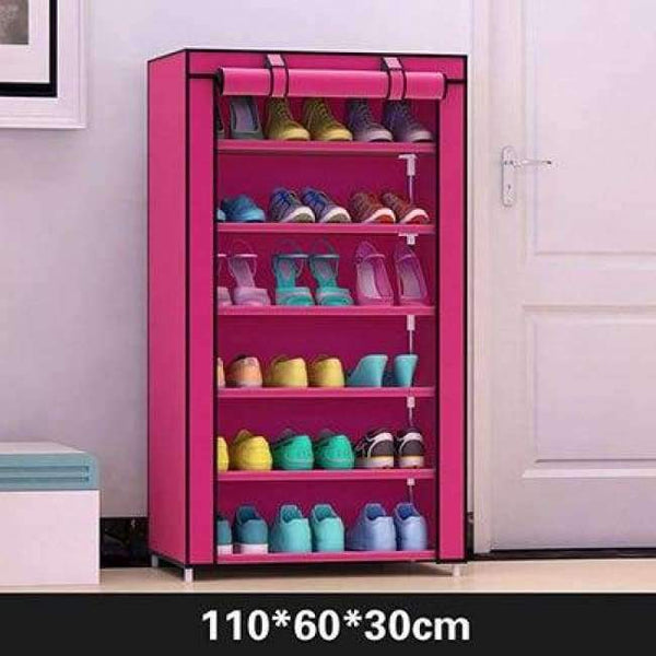 Planet Gates HH342300RO / China Thicken Non-woven Cloth Seven Layers Dustproof Shoe Cabinet Creative DIY Assembly Shoe Storage Shelf Simple Shoe Rack Furniture