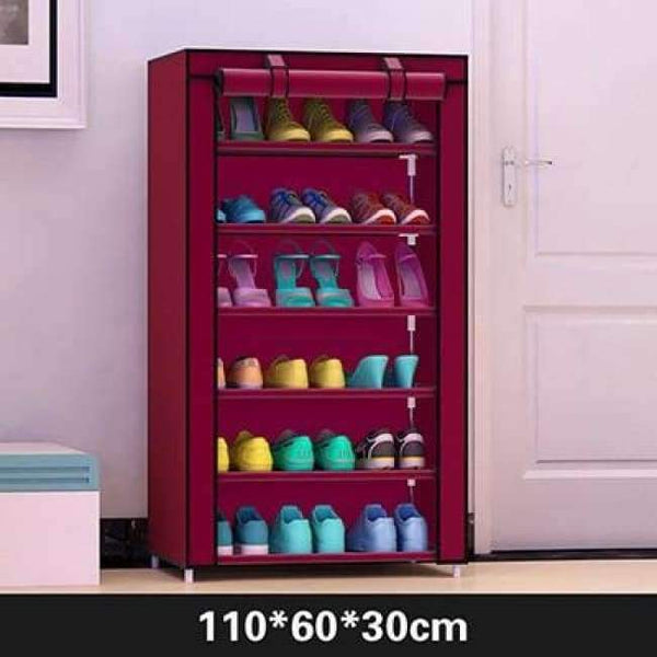 Planet Gates HH342300WR / China Thicken Non-woven Cloth Seven Layers Dustproof Shoe Cabinet Creative DIY Assembly Shoe Storage Shelf Simple Shoe Rack Furniture
