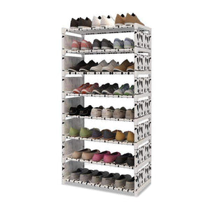 Planet Gates HH342800CS1 / China Eight Layers Metal Non-woven Cloth Simple Shoe Rack Space Saver DIY Shoes Shelf Shoes Storage Shelves Organizer Home Furniture