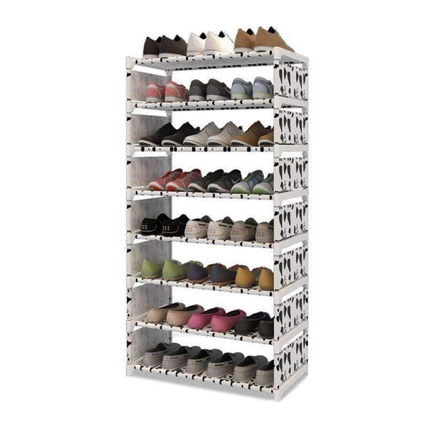 Planet Gates HH342800CS1 / China Eight Layers Metal Non-woven Cloth Simple Shoe Rack Space Saver DIY Shoes Shelf Shoes Storage Shelves Organizer Home Furniture