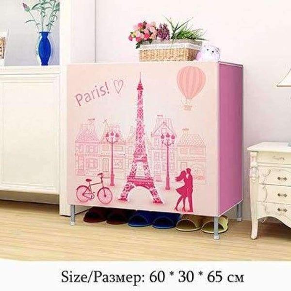 Planet Gates HH360500CS1 / China Multifunction Storage Shoe Rack 3D Cartoon Pattern Shoe Cabinet Simple Non-woven DIY Shoe Organizer Shelf Furniture