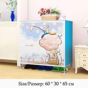 Planet Gates HH360500CS2 / China Multifunction Storage Shoe Rack 3D Cartoon Pattern Shoe Cabinet Simple Non-woven DIY Shoe Organizer Shelf Furniture