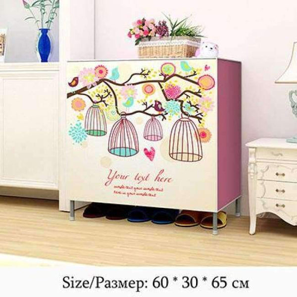 Planet Gates HH360500CS3 / China Multifunction Storage Shoe Rack 3D Cartoon Pattern Shoe Cabinet Simple Non-woven DIY Shoe Organizer Shelf Furniture