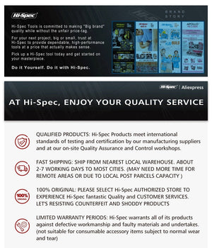 Planet Gates Hi-Spec 14pc Damaged Screw Extractor Cr-Mo Steel Bolt Nut Remover  Car Tool Kit Hand Tools Kit 6.35 -19m in Tool Box