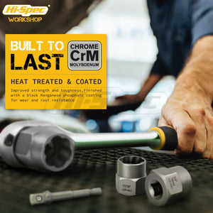 Planet Gates Hi-Spec 14pc Damaged Screw Extractor Cr-Mo Steel Bolt Nut Remover  Car Tool Kit Hand Tools Kit 6.35 -19m in Tool Box