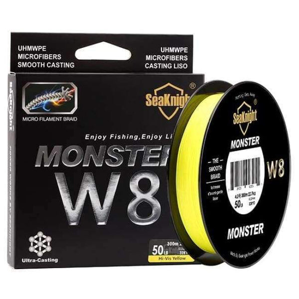 Planet Gates Hi-Vis Yellow / 150M 15LB W8 Fishing Line 150M 300M 500M 8 Strands Braided Fishing Line Multifilament PE Line 15 20 30 40 50 80 100LB