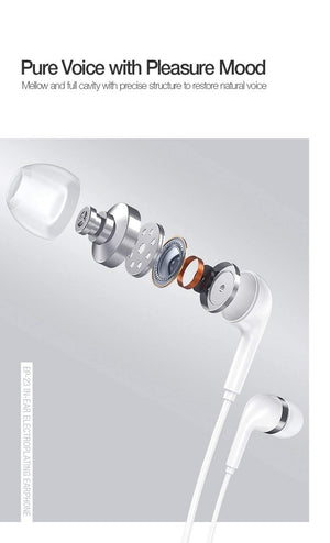 Planet Gates Hifi Earphone In-Ear 3.5mm Original USAMS AUX with Mic Wire Control for iphone Xiaomi mobile phone MP3 headphone