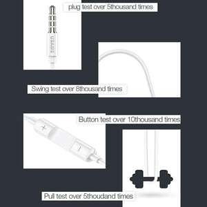 Planet Gates Hifi Earphone In-Ear 3.5mm Original USAMS AUX with Mic Wire Control for iphone Xiaomi mobile phone MP3 headphone