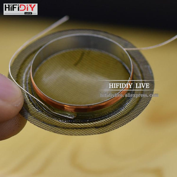 Planet Gates HIFIDIY LIVE 2pcs/set 1 inch 25.4 25.5mm Tweeter Voice Coil soft black/Transparent Silk Membrane Treble Speaker Repair Parts DIY